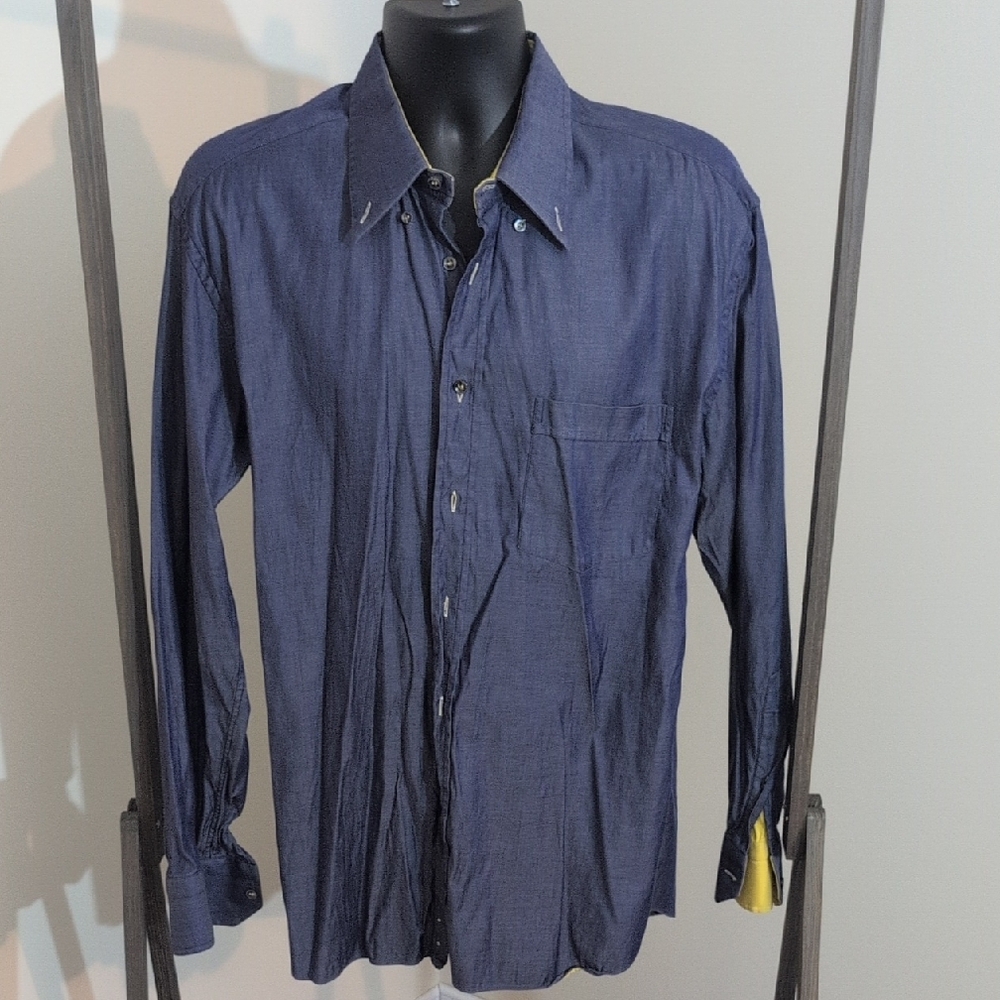 Dan | Men's Blue Dress Long Sleeve Shirt